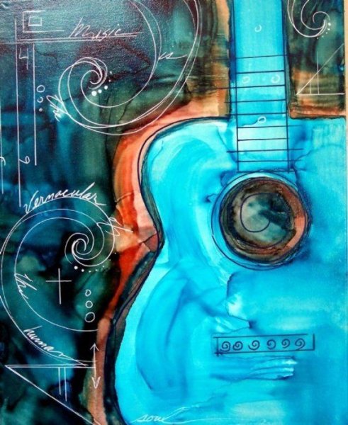 Гитары арт постеры