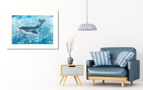 Интерьерный Постер синий