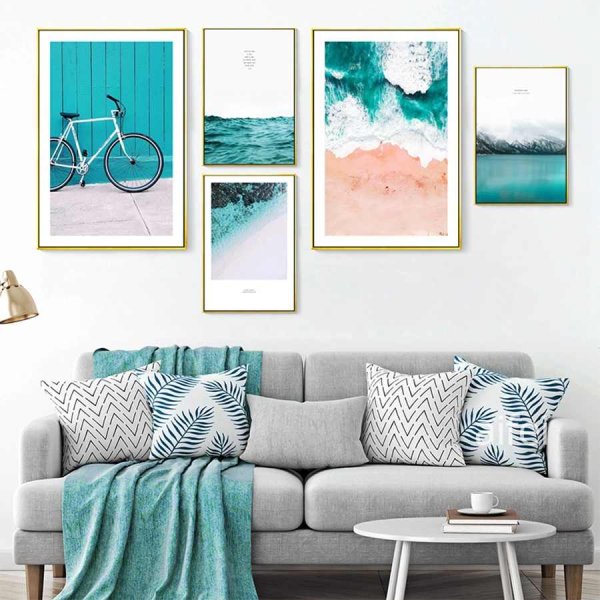 Постер абстракция синий