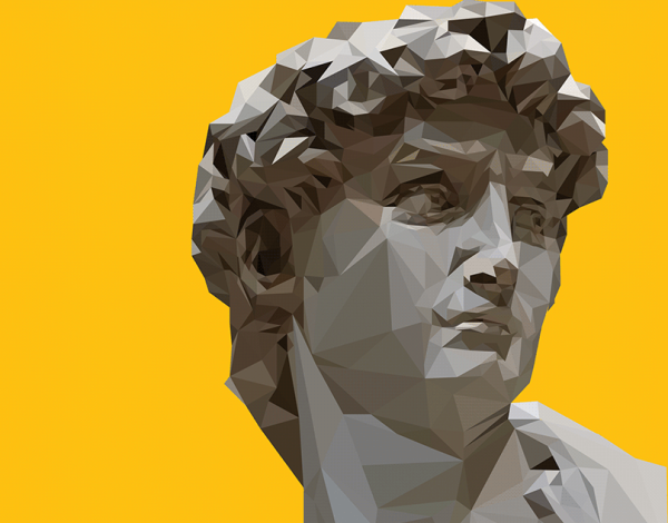 Давид Микеланджело vaporwave