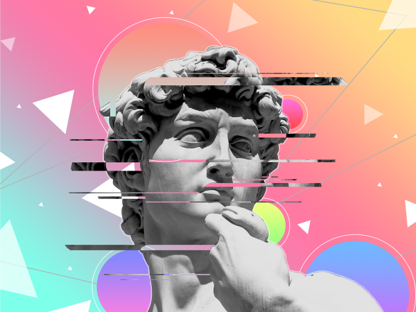 Давид Микеланджело поп арт портрет