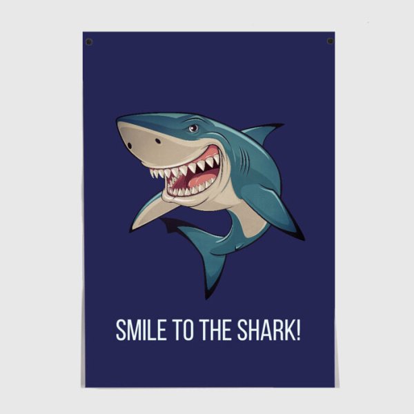 Акула плакат 90х