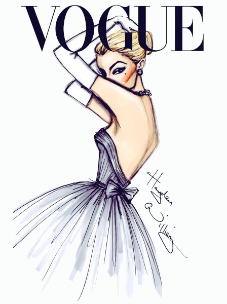 Фэшн иллюстрация Vogue