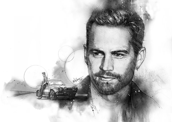 Пол Уокер Форсаж портрет