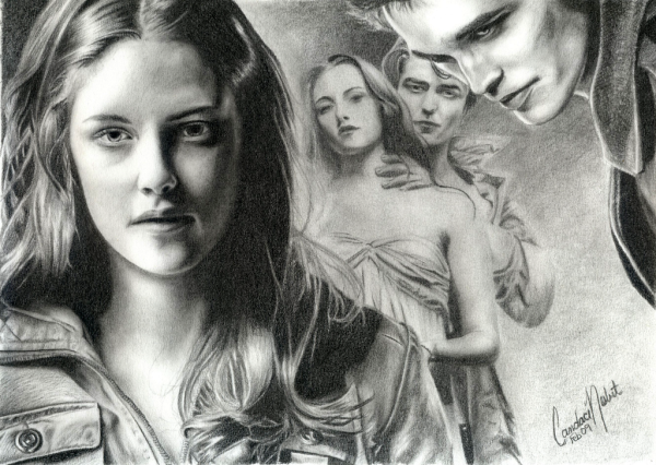 Сумерки сага рисунки карандашом