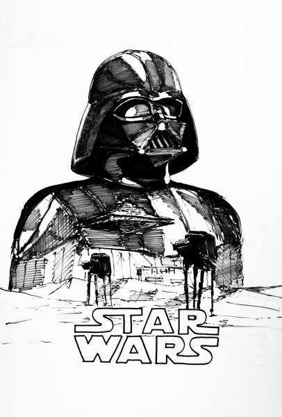 Звездные войны черно белый