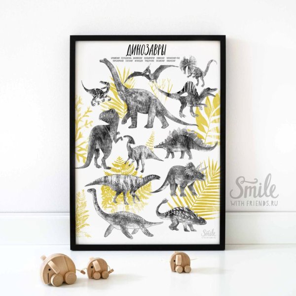 Плакат "динозавры"