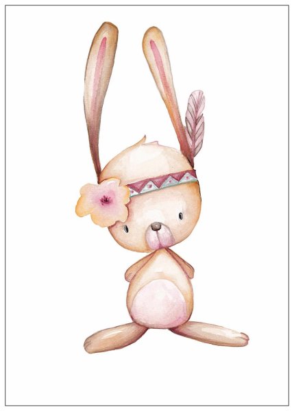 Постеры в детскую в скандинавском стиле зайцы