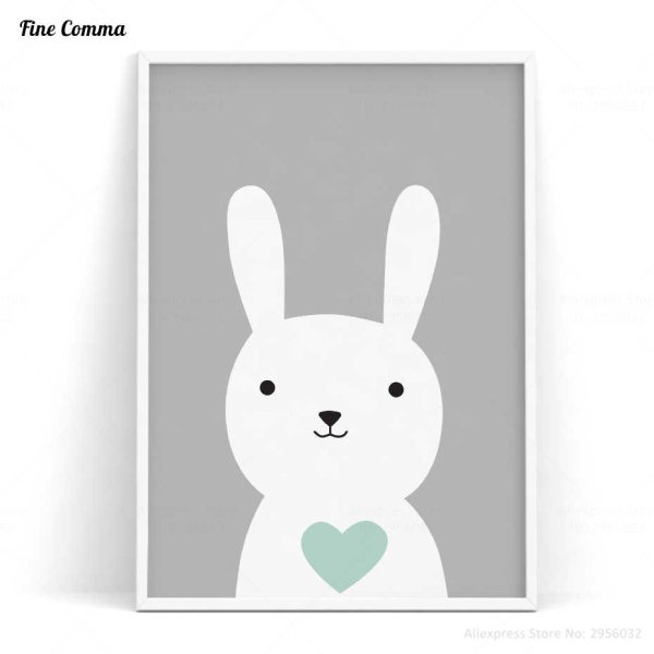 Постеры в детскую зайчики