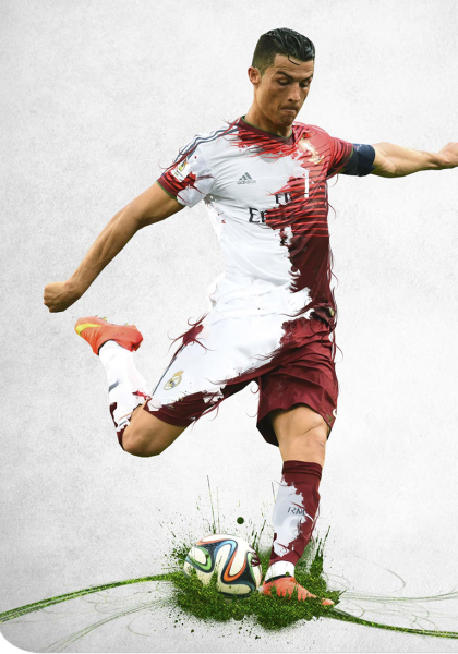 Постер футболисты на стену