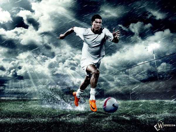 Постер футболисты на стену