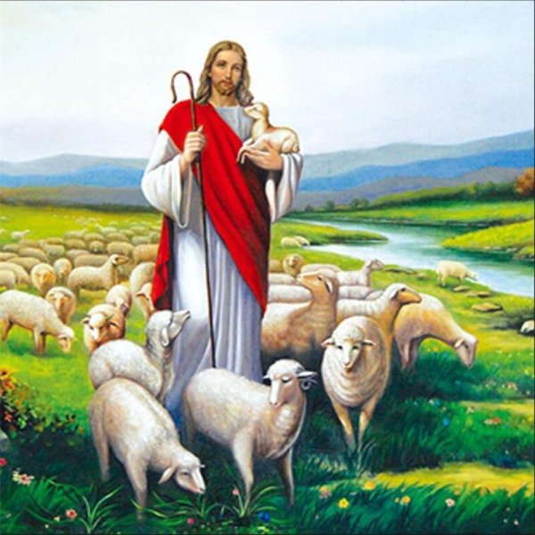 Бог с ангелом на небесах