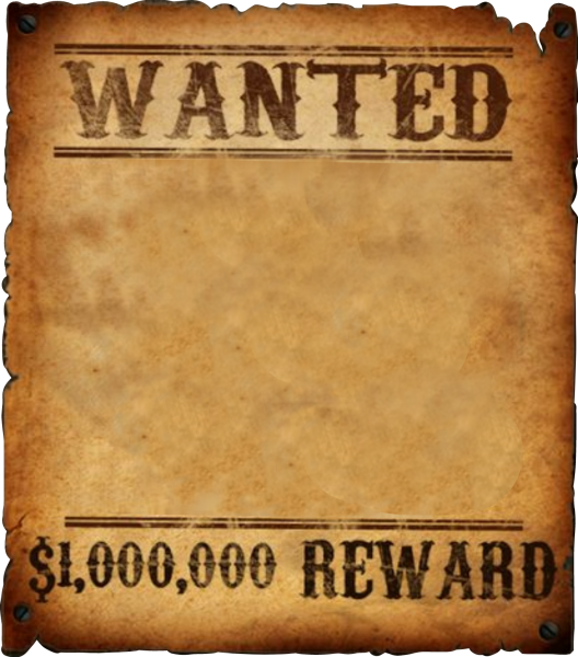 Табличка wanted
