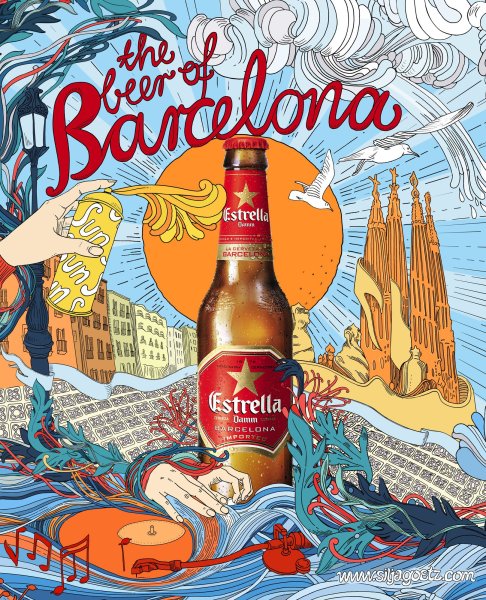 Старые рекламные плакаты пива