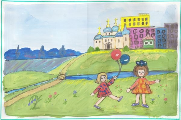 Детские рисунки мой любимый город
