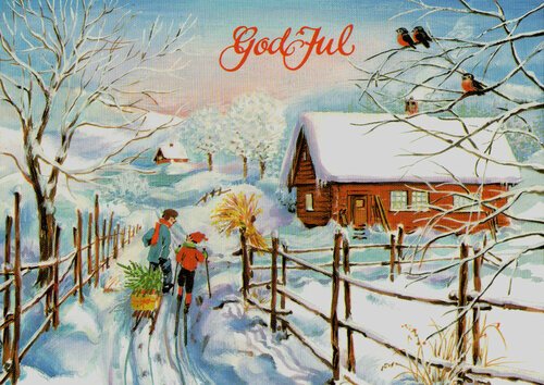 Сельский зимний пейзаж для детей