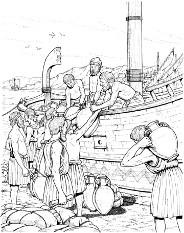 Торговля иллюстрация чб