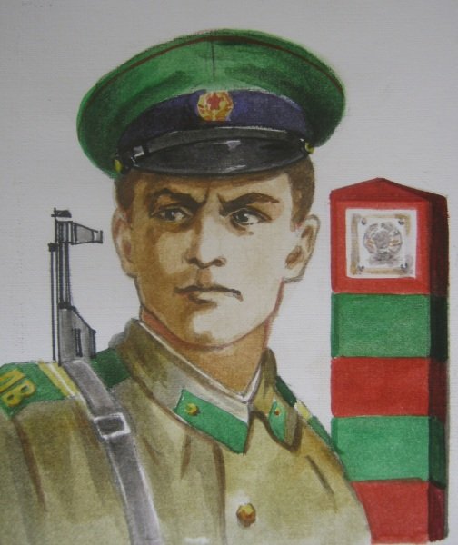 Рисунки ко Дню пограничника детские