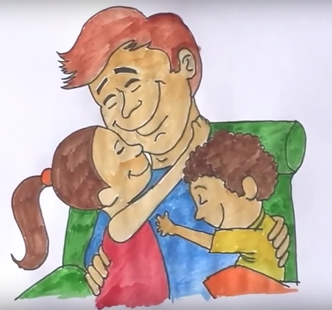 Рисунок мой папа самый лучший