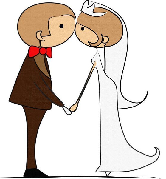 Мультяшные молодожены
