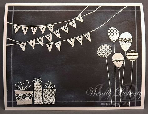 С днем рождения на грифельной доске