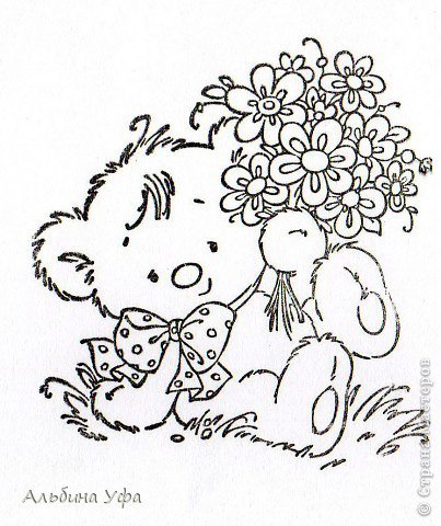 Цветы карандашом на день рождения
