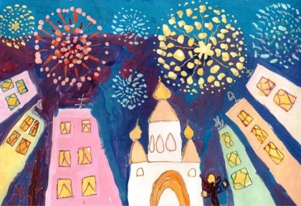 Рисунки Москвы детские