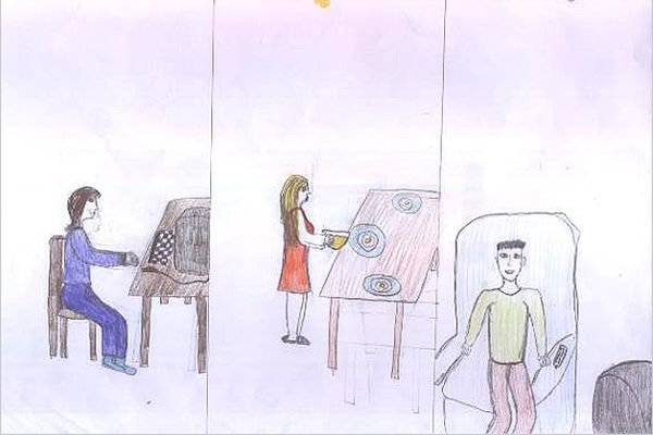 Обычный день рисунок