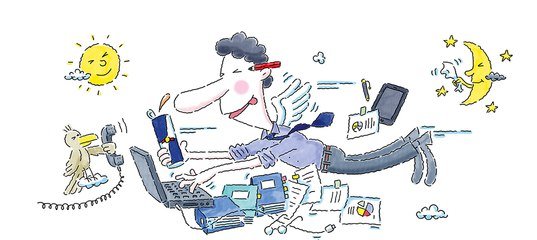 Сверхурочная работа иллюстрация