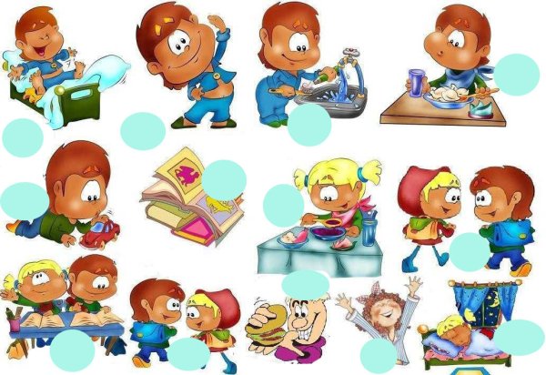 Режим дня иллюстрация