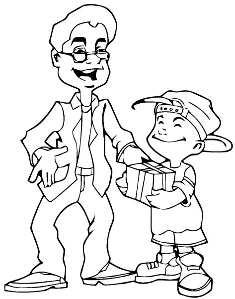 Раскраска папа