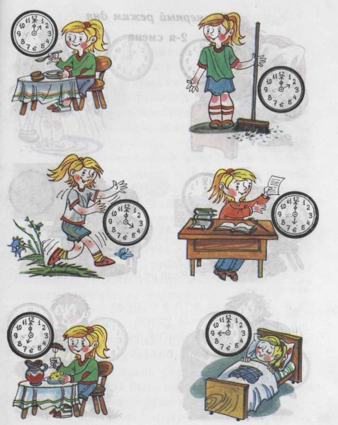 Режим дня рисунок