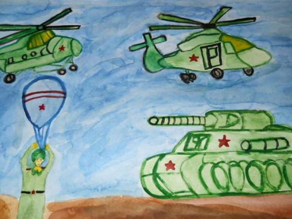 Рисование к 23 февраля