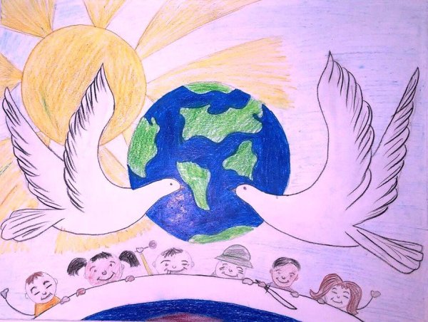 Рисунок на тему мы за мир