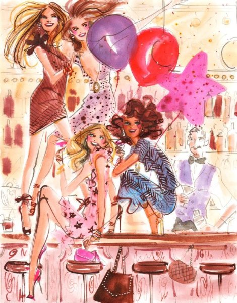 Стильная открытка подруге