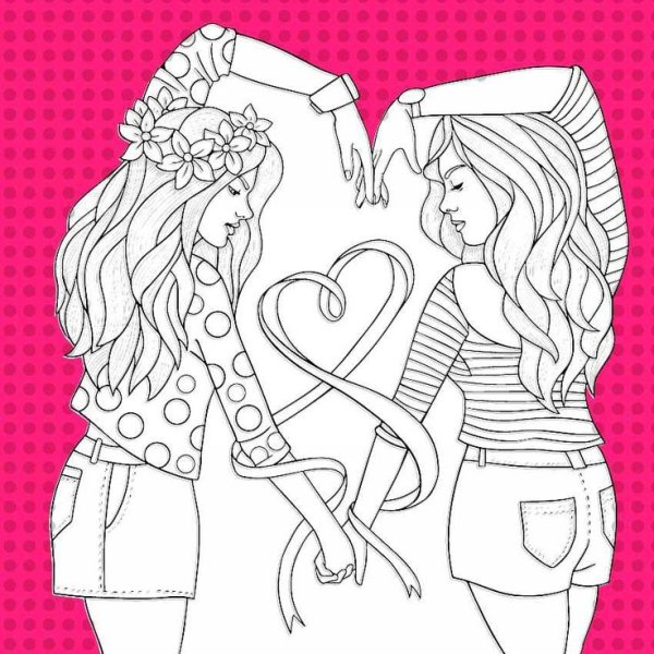Раскраски для девочек лучшие подруги