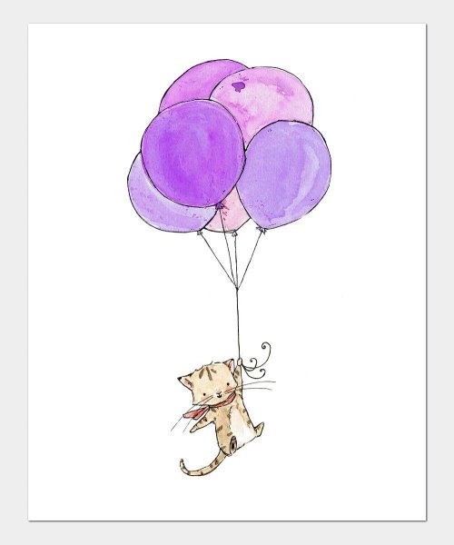 Котик с шариками