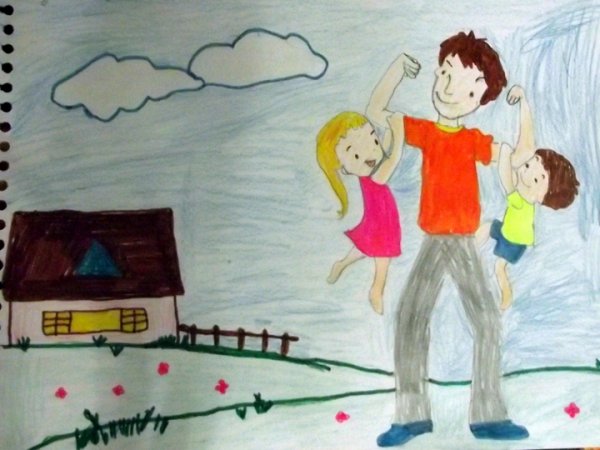 Рисунок мой папа самый лучший