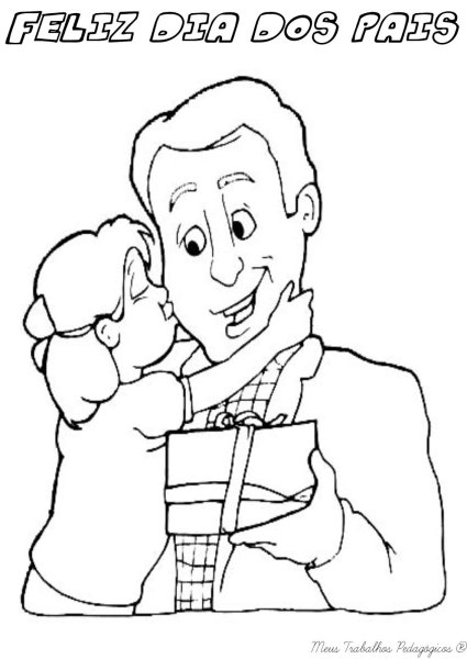 Раскраска подарок папе