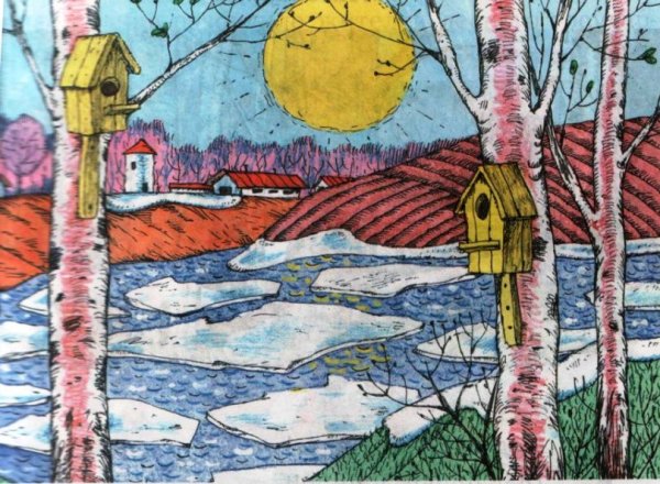 Рисунок на весеннюю тему