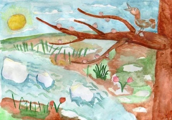 Рисунок на тему Весна
