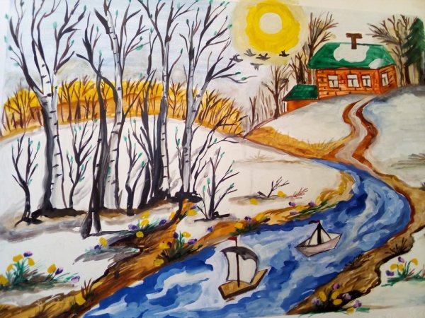 Красота весны рисунок