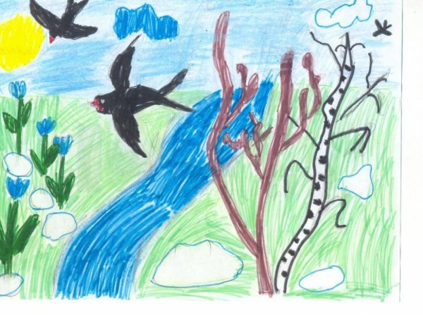 Рисование 4 класс Весна