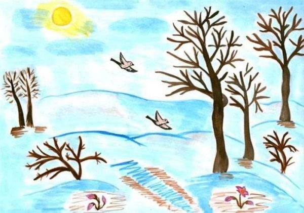 Рисунок на тему Весна