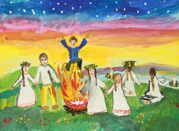 Праздник Ивана Купала иллюстрации