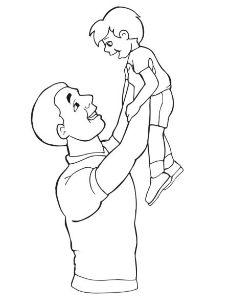 Раскраска папа