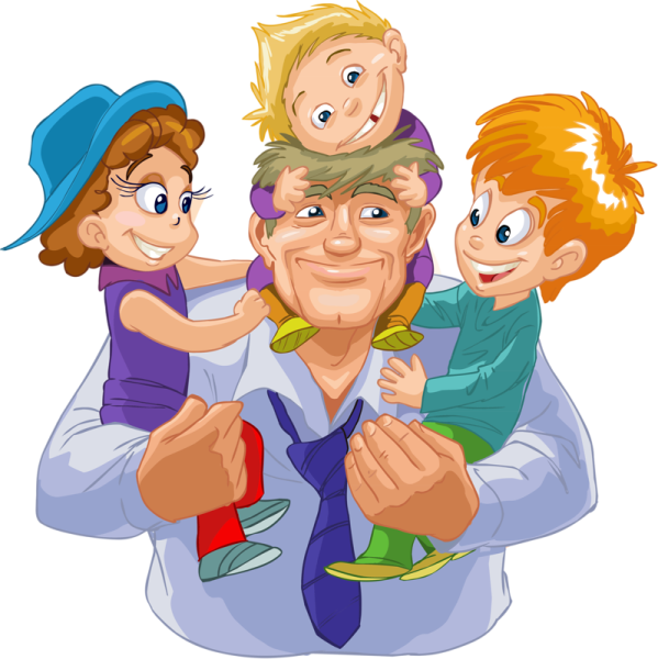 Дети и взрослые мультяшные