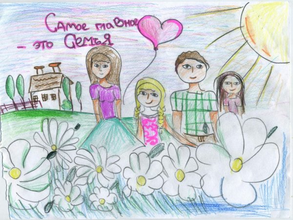 День семьи рисунки детей