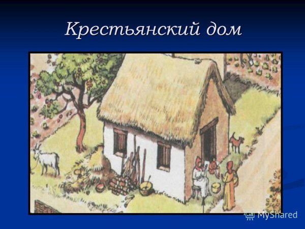Крестьянский дом в средневековой деревне