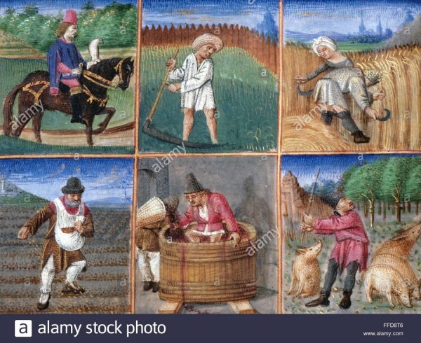 Средневековая деревня средневековые крестьяне
